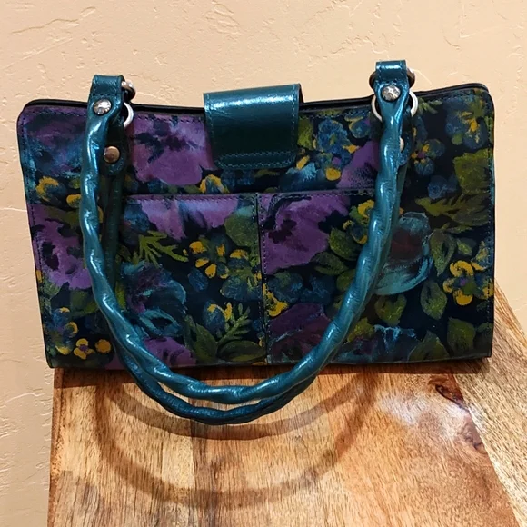 Patricia Nash Deep Blue Floral Handbag - Picture 2 of 7
